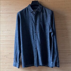 COS Dark Gray / Blue Casual Button Down Shirt